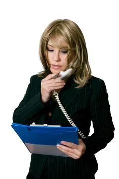 Office worker with a file Stock Photos
