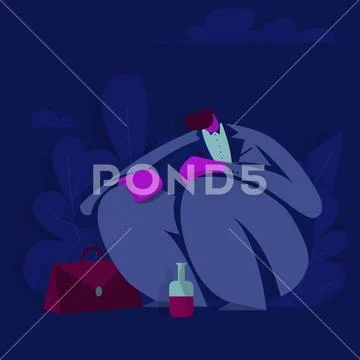 Office worker fired from job Stock Illustration