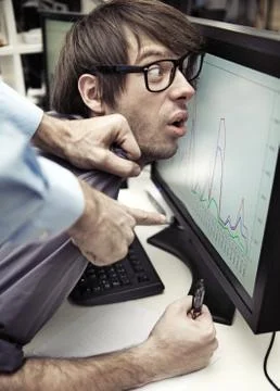 Office worker forced to work Stock Photos
