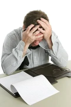 Office Worker - Frustration Stock Photos