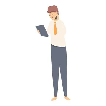 Office worker icon cartoon vector. Work employee Illustrazione stock
