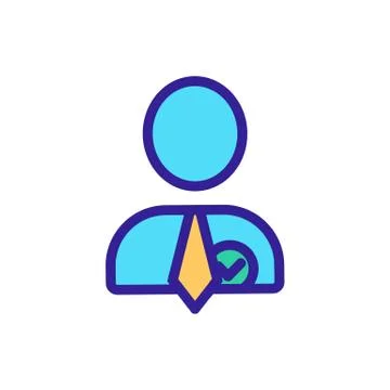 Office worker icon vector. Isolated contour symbol illustration Illustrazione stock