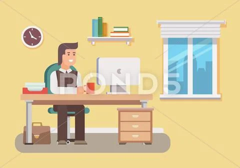 Office worker Stock Illustration