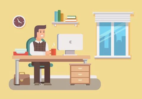 Office worker Stock Illustration