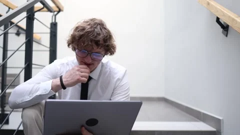 Office worker improving skills after work Stock Footage 333975673