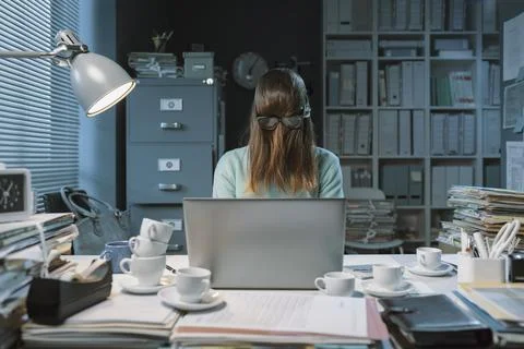 Office worker insane from overwork Фото