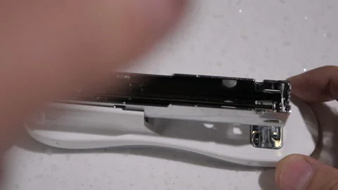 Office Worker Loads Stapler Stock Footage 220313272