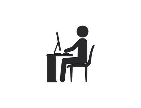 Office worker, logical thinking, people icon. Vector illustration. Stock Illustration