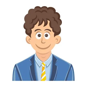 Office worker man bust vector Stock Illustration