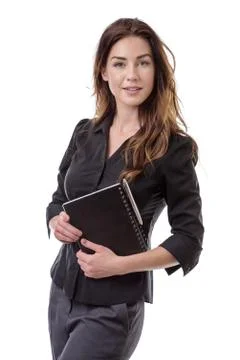 Office worker with note book Stock Photos