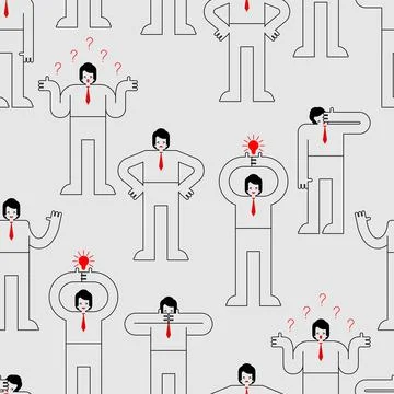 Office worker pattern seamless. Businessman background. vector texture Stock Illustration
