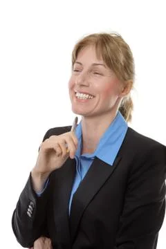 Office worker with pen Stock Photos