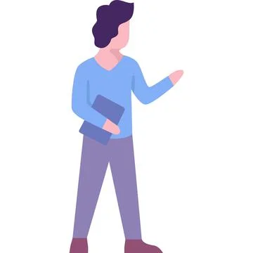 Office worker portrait flat vector icon isolated Stock Illustration