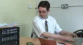 Office worker receives exciting phone call HD Footage