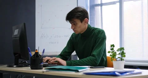 Office worker rushing to complete work Stock Footage 146903349