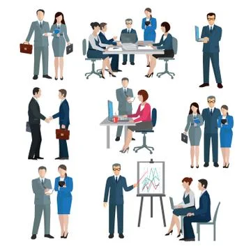 Office Worker Set Stock Illustration