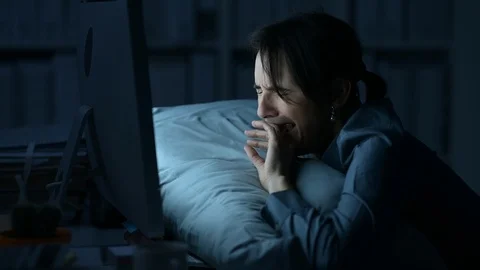 Office worker sleeping at work Stock Footage 89198829