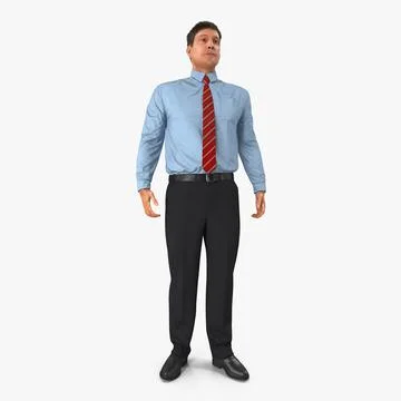 Office Worker Standing Pose 3D Model