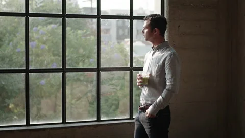 Office Worker Tired Taking Break 4K 48FPS SLO-MO Stock Footage 145100451