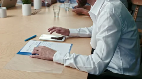 Office worker turn smile Stock Footage 53082789