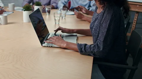 Office worker turn smile Stock Footage 53082845