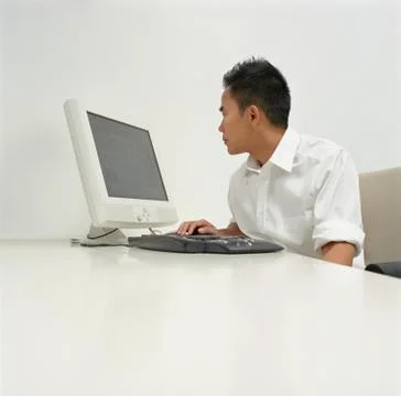 Office worker using computer Foto stock
