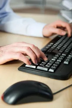 Office worker using computer Stock Photos