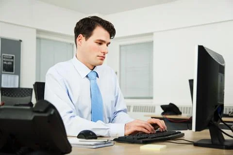 Office worker using computer Foto stock