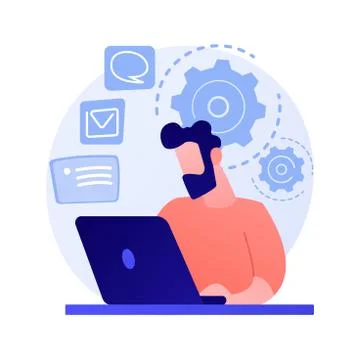 Office worker vector concept metaphor Stock Illustration