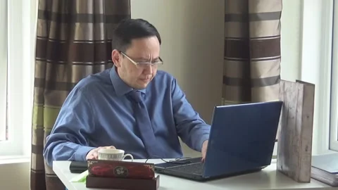 Office worker at work Stock Footage 89097098