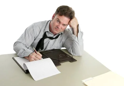 Office Worker - Working Late Stock Photos