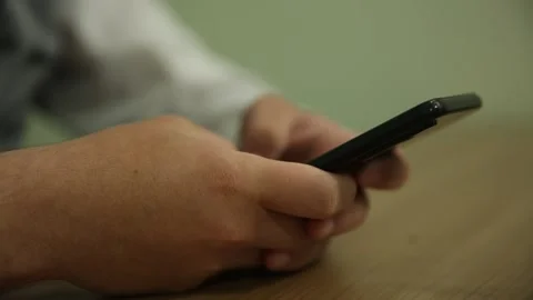 Office worker working with mobile phone Stock Footage 159048882