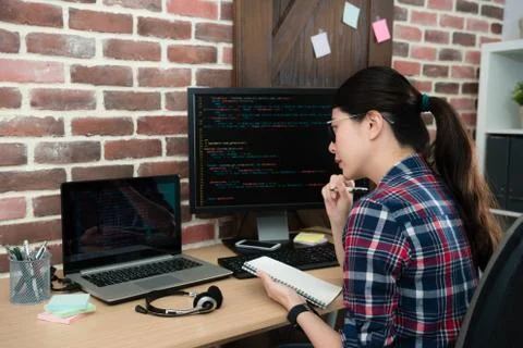 Office worker working on programming company 写真素材