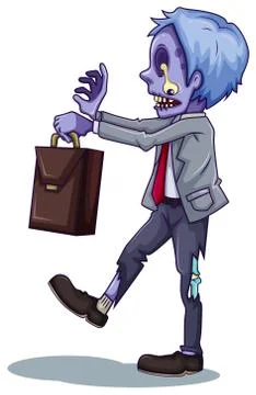 An office worker zombie 스톡 일러스트