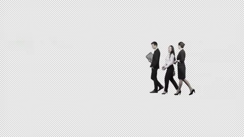 Office workers in business clothes walk through the frame and talk Stock Footage 171481659