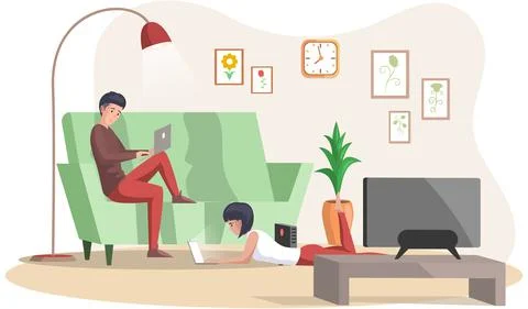 Office workers. Co-workers. Colleagues discuss project teamwork. Office staff Stock Illustration