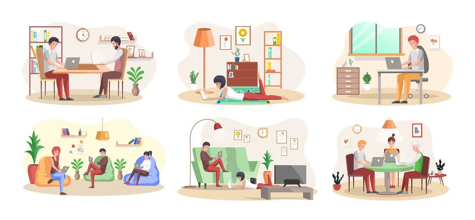 Office workers. Co-workers. Colleagues discuss project teamwork. Office staff Stock Illustration