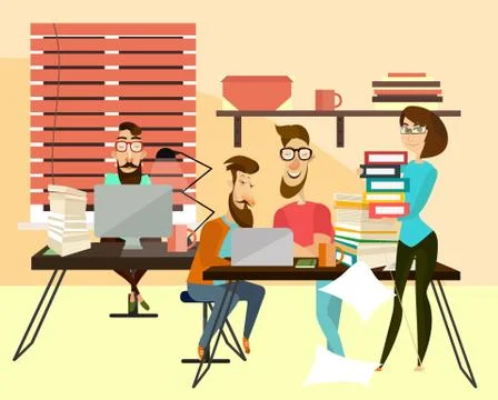 Office workers concept vector illustration Stock Illustration