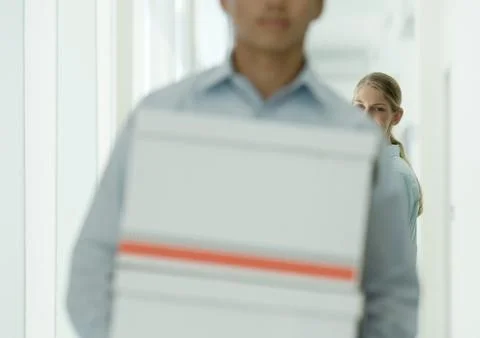 Office workers in corridor Stock Photos