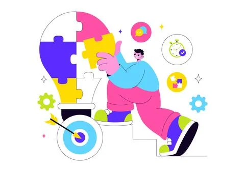 Office Workers Demonstrating Soft Skills Vector Illustration Such as Empath.. Stock Illustration