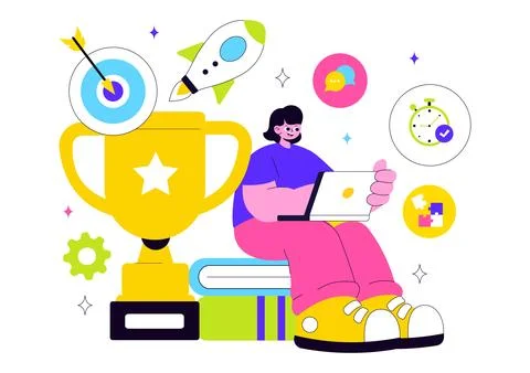 Office Workers Demonstrating Soft Skills Vector Illustration Such as Empath.. Stock Illustration