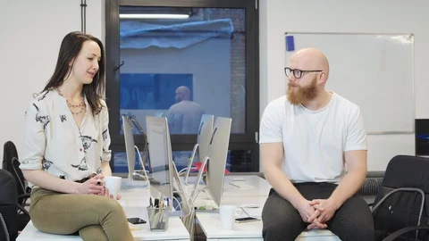 Office workers during coffee break Video stock 96512349