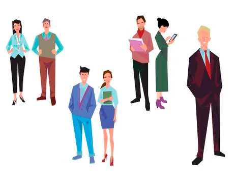 Office workers, employees, managers and team leader. Business people Stock Illustration