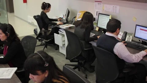 Office workers Video stock 77046635