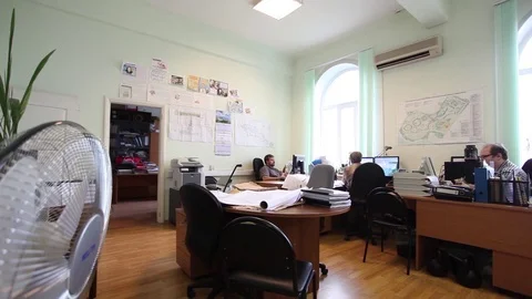 Office workers for his beloved work Stock Footage 88437753