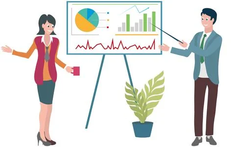 Office workers. Office work involves managing schedules and coordinating Stock Illustration