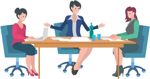 Office workers. Office work requires effective communication and interpersonal 스톡 일러스트