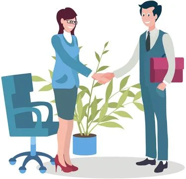 Office workers. Office workers utilize technology for efficient task management Stock Illustration