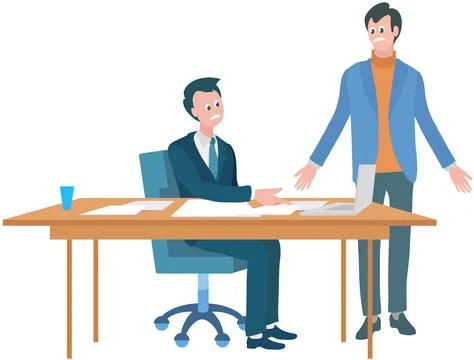 Office workers. The office workplace provides professional environment for 스톡 일러스트