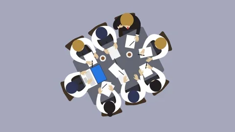 Office workers sitting at conference table Stock Footage 296910847